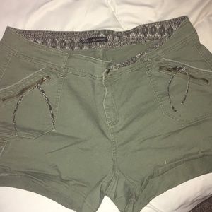 Green Cargo Shorts